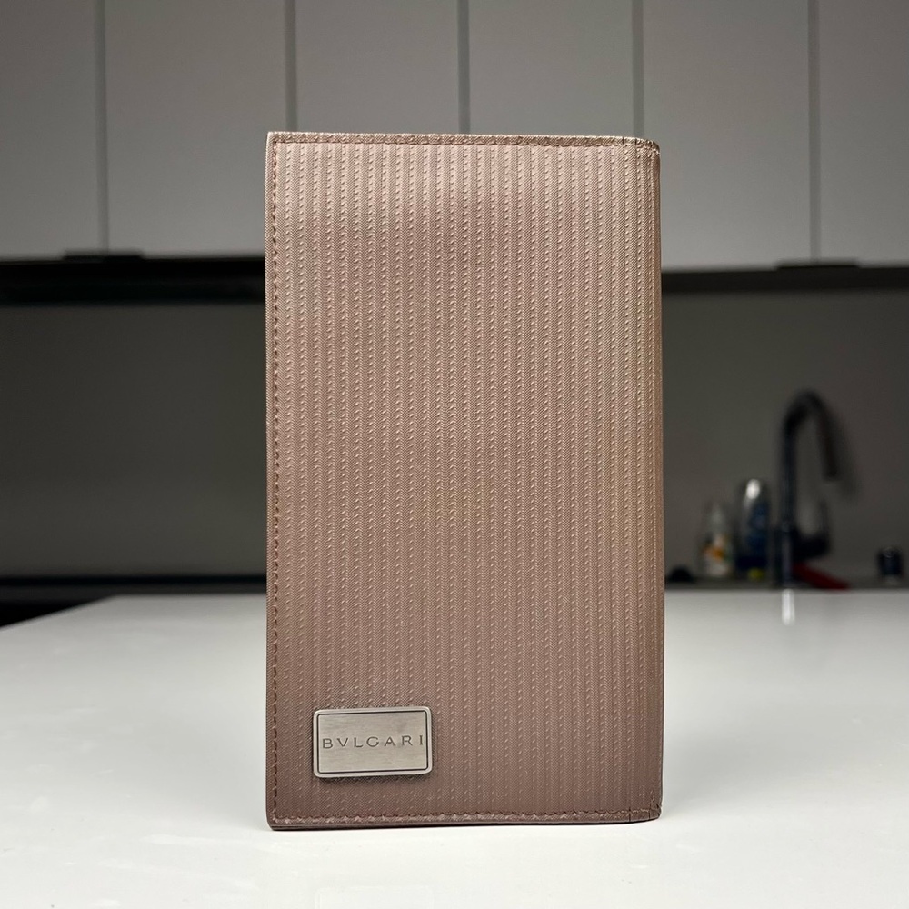 Bulgari Ribbed Long Wallet